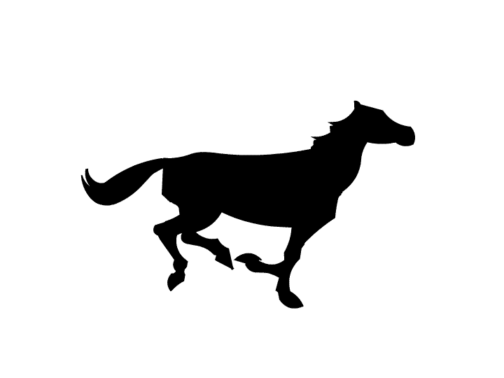 Cavalo correndo em alta velocidade